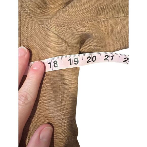Nicole by Nicole Miller Women's Blazer L Brown Linen Mid-Length Casual - Picture 8 of 10